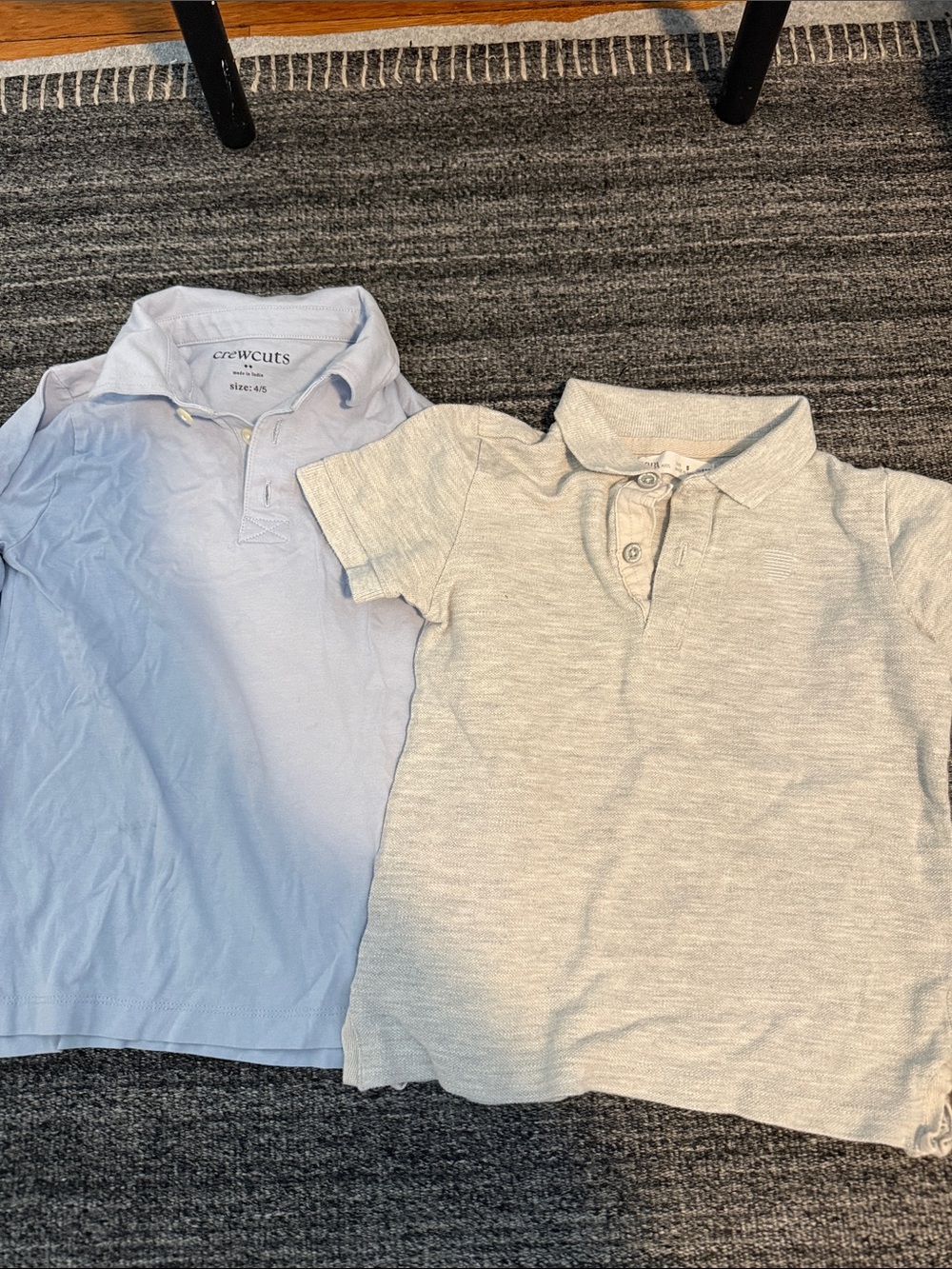 crewcuts Two-Pack Polo Set in Light Blue and Zara Heather Gray